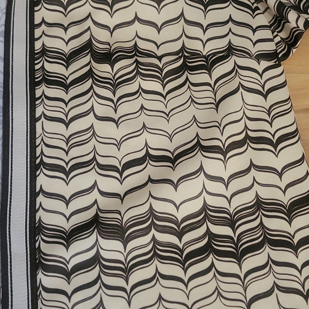 Vintage 70s Abstract Print Open Front Blouse M - image 7